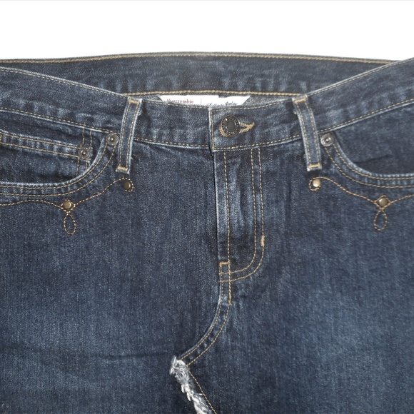 Abercrombie & Fitch Knee Length Jean Skirt 00 - Picture 2 of 6